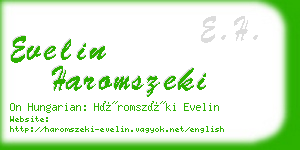 evelin haromszeki business card